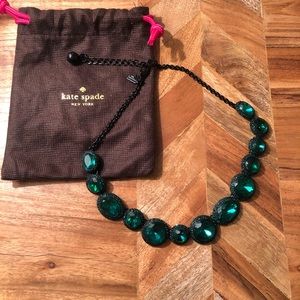 NWOT Kate Spade green jeweled necklace